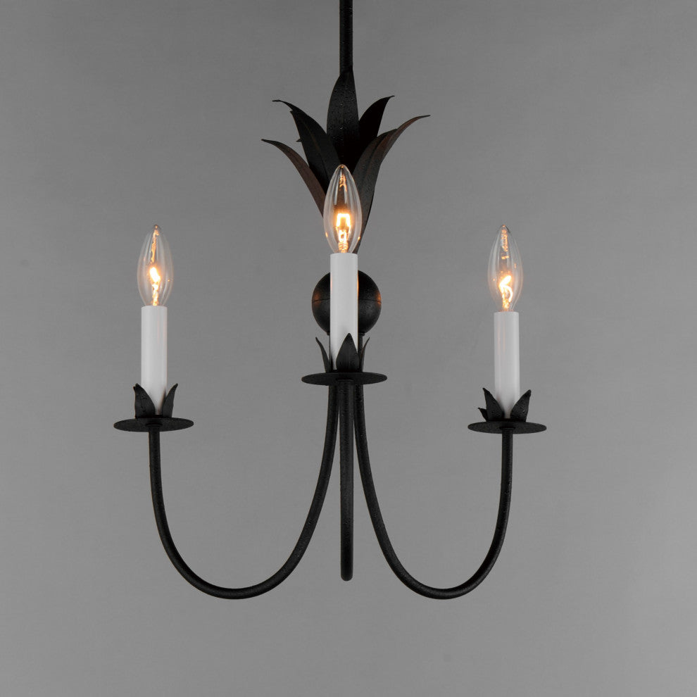 Maxim 2883 Paloma 3 Light 16"W Taper Candle Multi Light Pendant - Anthracite