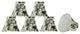 30067-6 Small Bell Chandelier Clip On Lamp Shade White&Printed Pattern 3"x6"x5"