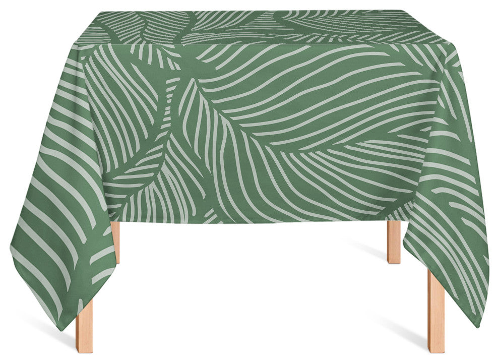 Dense Leaves Green 4 58x58 Tablecloth