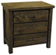 Barnwood Style Timber Peg 3-Drawer Chest, Driftwood