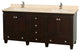 Wyndham WCV800072DESIVUNSMXX 72" Vanity in Espresso with Ivory Marble Top