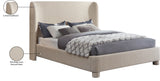 Penny Bed, Beige, Queen, Linen Textured Fabric
