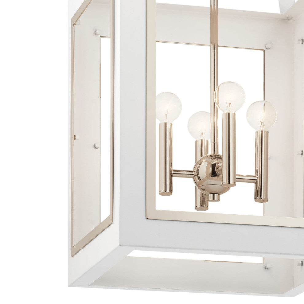 Kichler 52029WH Four Light Foyer Pendant, White Finish