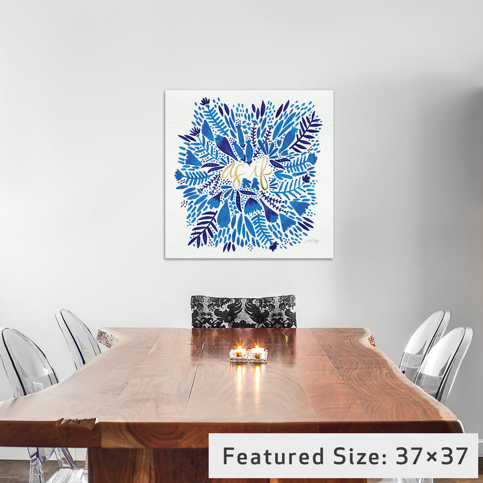 "As If Navy Artprint" by Cat Coquillette, 12x12x1.5