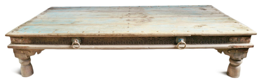 Consigned Vintage Teak Takhat Coffee Table 1