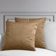 Heritage Plush Velvet Cushion Cover Pair, Spiced Rum, 18w X 18l