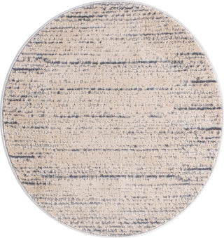 Unique Loom Oasis Calm Area Rug, Cream, 3' 0 X 3' 0 Round