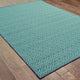 Madelina Odgee Design Navy and Green Indoor or Outdoor Area Rug, 6'7"x9'6"