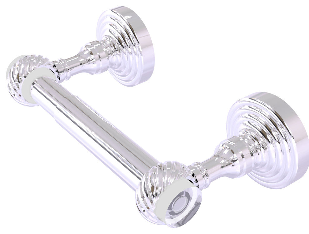 Pacific Grove 2-Post Toilet Paper Holder with Twisted Accents, Polished Chrome