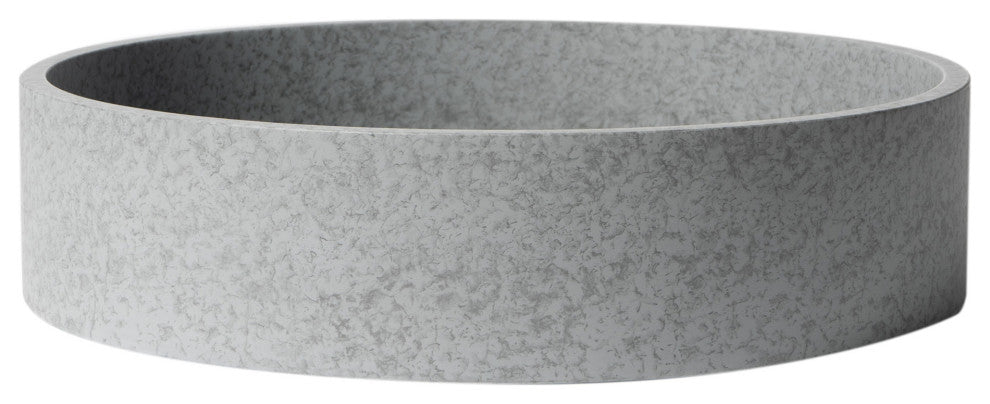 ALFI brand ABCO17R 17" Round Solid Concrete Gray Matte Above Mount Bathroom Sink