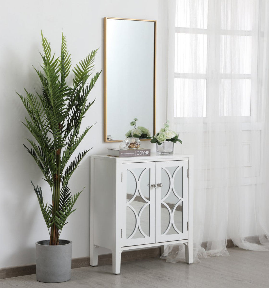 Elegant Monet Metal Frame Rectangle Mirror 18" MR41836BR - Brass