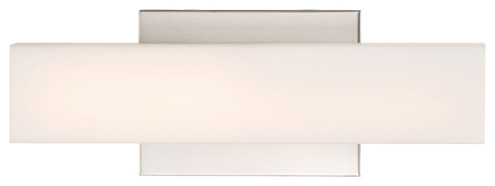 Nuvo Jess 1-Light LED Brushed Nickel Small Vanity Light