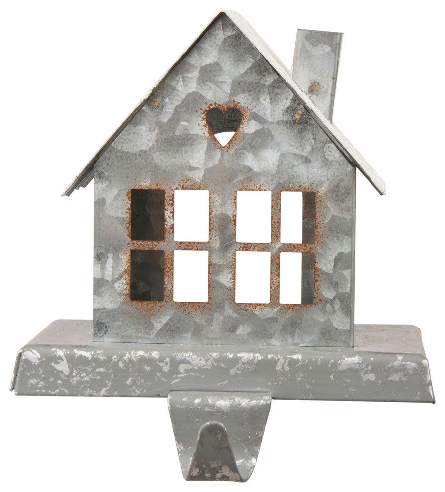 6" Galvanized House Stocking Holder