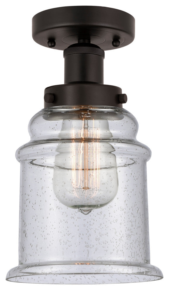 Innovations 616-1F-OB-G184 Canton 1 Light Semi-Flush Mount, Oil Rubbed Bronze