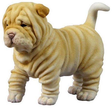 Shar Pei Puppy Dog Figurine Art Statue Sculpture