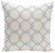 Holiday Brights Collection Geometric Pillow, Mistletoe, Blue, 26"x26"