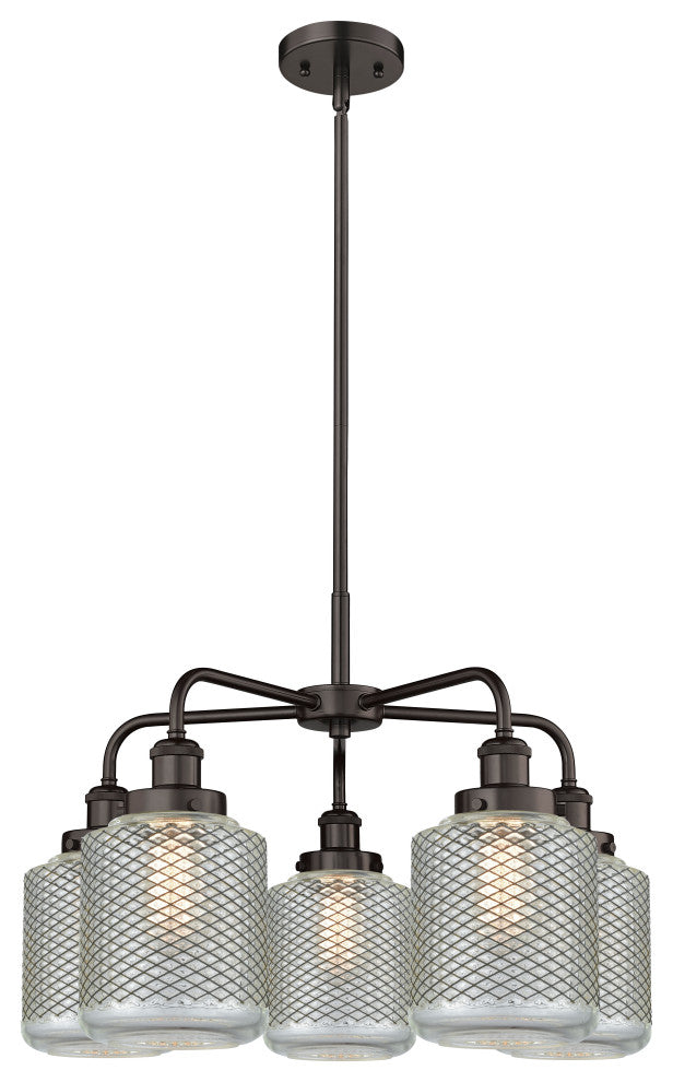 Innovations Edison 5 24" Chandelier Oil Rubbed Bronze