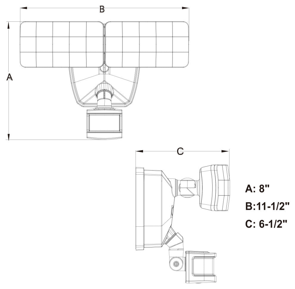 Zeta 2 Light LED Outdoor Motion Sensor Smart Home Flood Light White