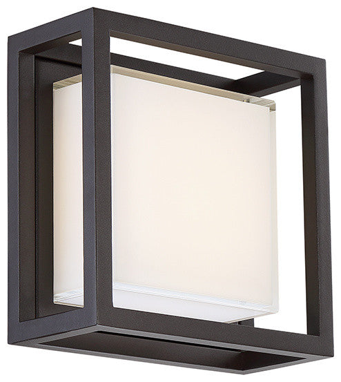 Modern Forms Framed 8" LED Outdoor Wall Light, Bronze
