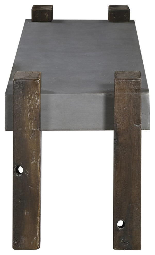 Uttermost Lavin Industrial Concrete Bench 24991