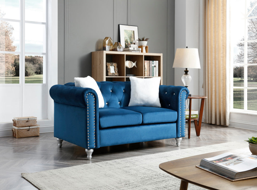 Raisa Loveseat, Navy Blue