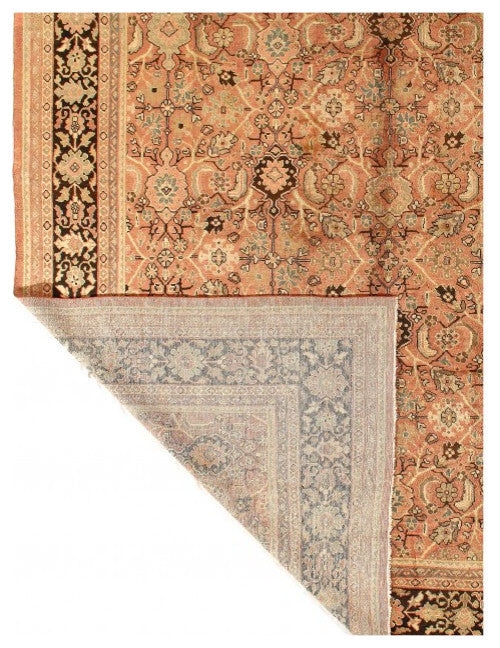 Salmon Color Vintage Persian Mahal 10'8''x13'8''