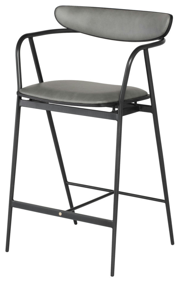 Gianni Dove Leather Counter Stool