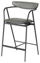 Gianni Dove Leather Counter Stool
