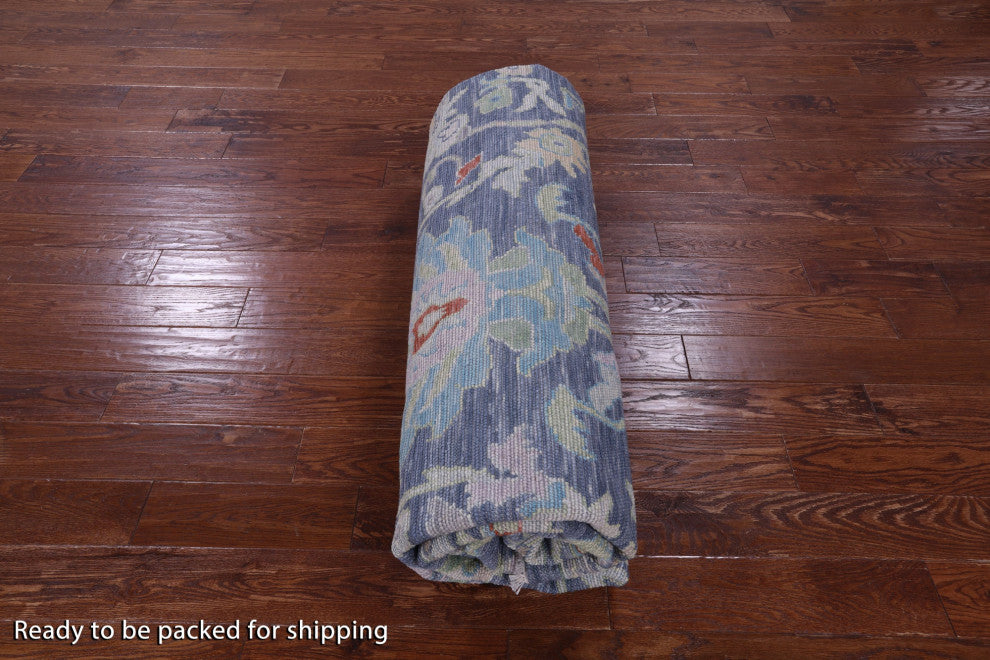 10' Square Handmade Turkish Oushak Wool Rug - Q14957