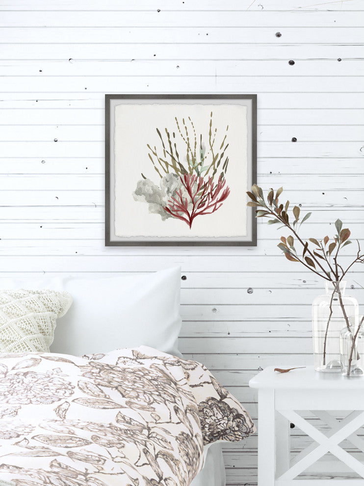 "Sea Vegetables" Framed Painting Print, 24x24