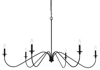 Living District Rohan 60" Chandelier in Matte Black