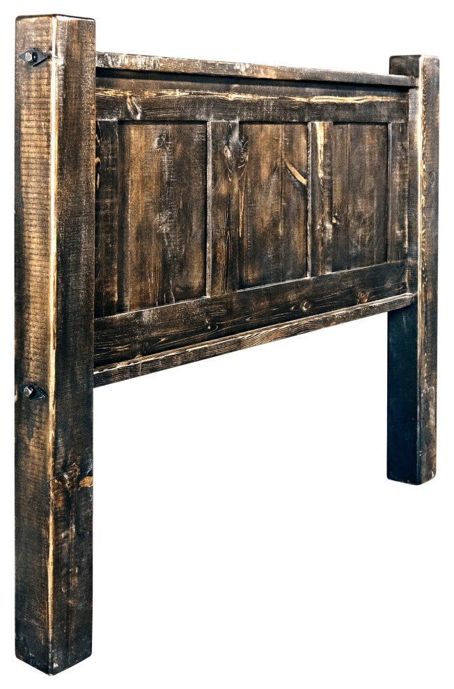 Big Sky Collection Rugged Sawn Panel Headboard, Twin, Jacobean Stain