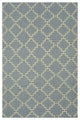 Handmade Wool Blue Contemporary Trellis Flatweave Reversible Moroccan Rug, 12'x15'