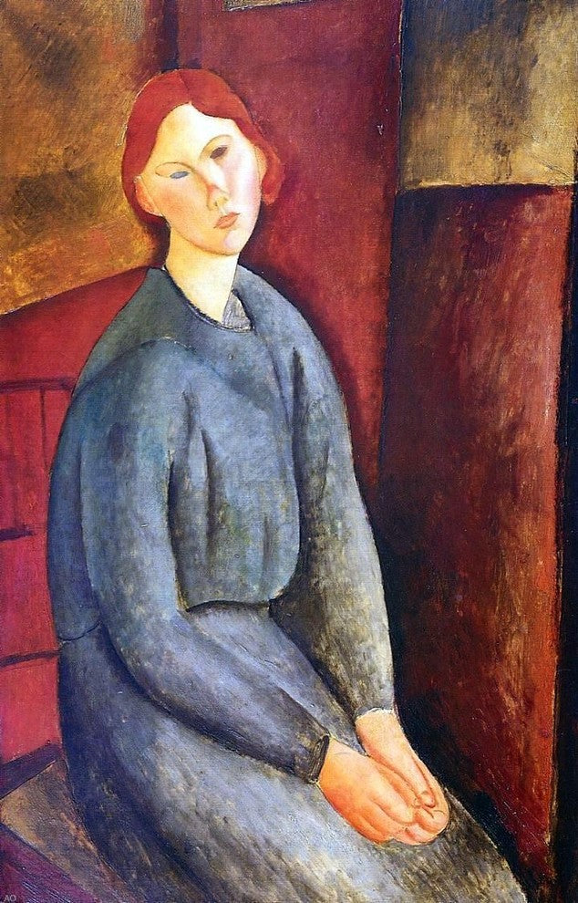 Amedeo Modigliani Annie Bjarne, 18"x27" Wall Decal Print