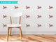 Birds Fabric Wall Decals, Set of 16 Birds, Brown