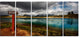 Azure Mountain Lake with Clouds, Landscape Canvas Print, 60"x28", 5 Panels