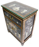 Black Lacquer 30" Shoe Cabinet 14" With Mother of Pearl