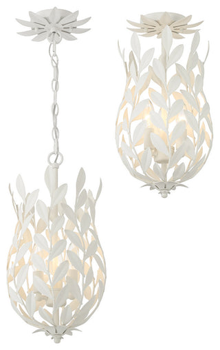 Crystorama Lighting Group 563_CEILING Broche 3 Light 10"W - Antique Silver