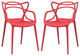 Entangled Dining Set Set of 2, Red