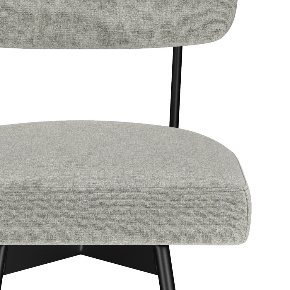 Giselle Swivel Bar Stool, Set of 2, Light Gray
