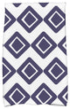 18x30" Diamond Jive 1 Geometric Print Hand Towels, Navy Blue