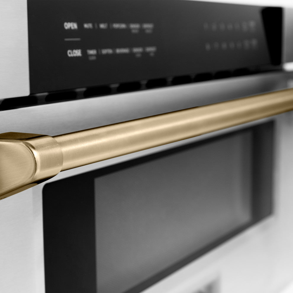 Autograph Edition Microwave Drawer, Stainless Steel and Gold, MWDZ-30-G