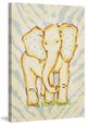 Marmont Hill, "Yellow Elephant" by Reesa Qualia Painting Wrapped Canvas, 40x60