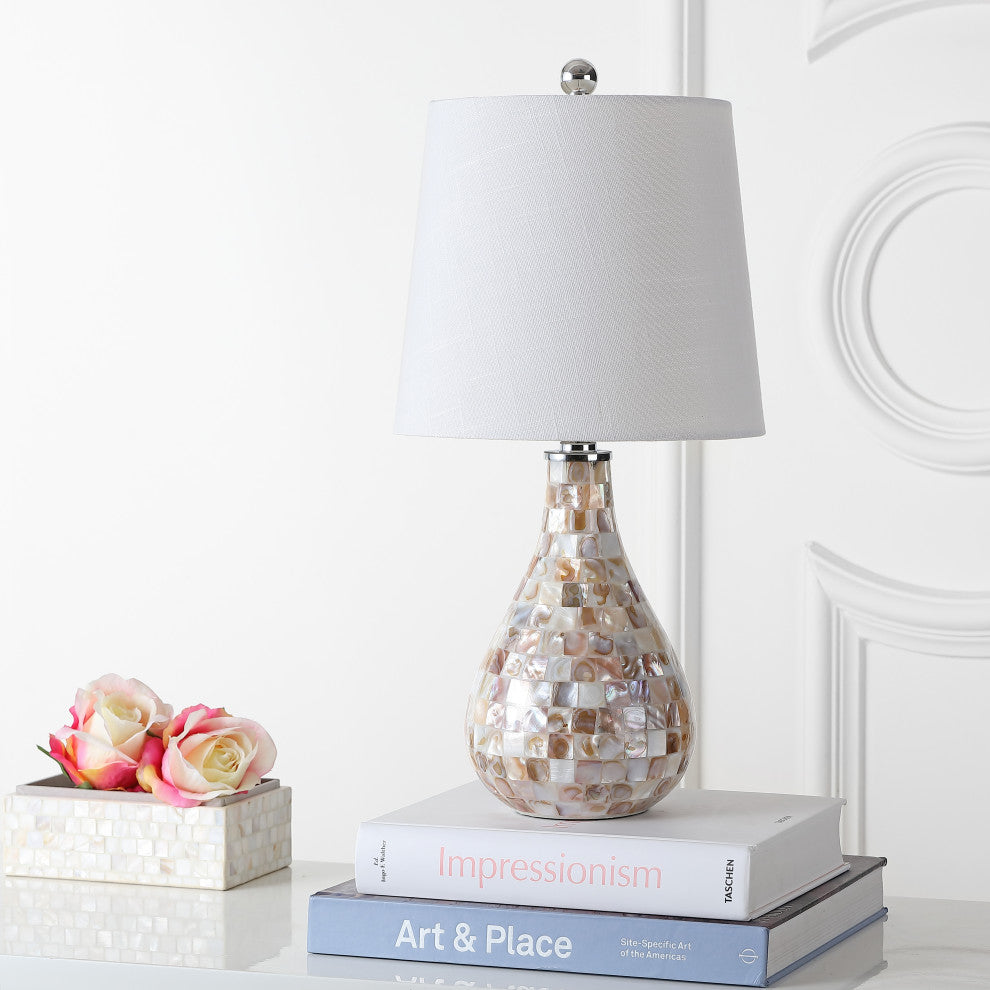 Mona 20.5" Mini Table Lamp, Seashell, Seashell
