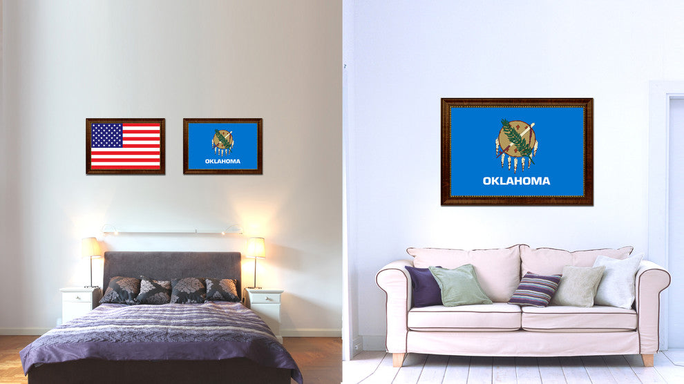 Oklahoma State Flag Canvas Print, 15"x21"