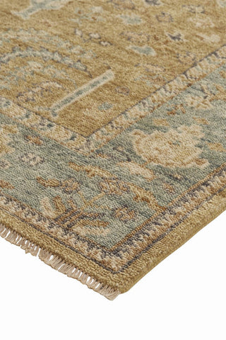 Weave & Wander Irie Gold/Light Blue 3'6"x5'6" Hand Knotted Area Rug