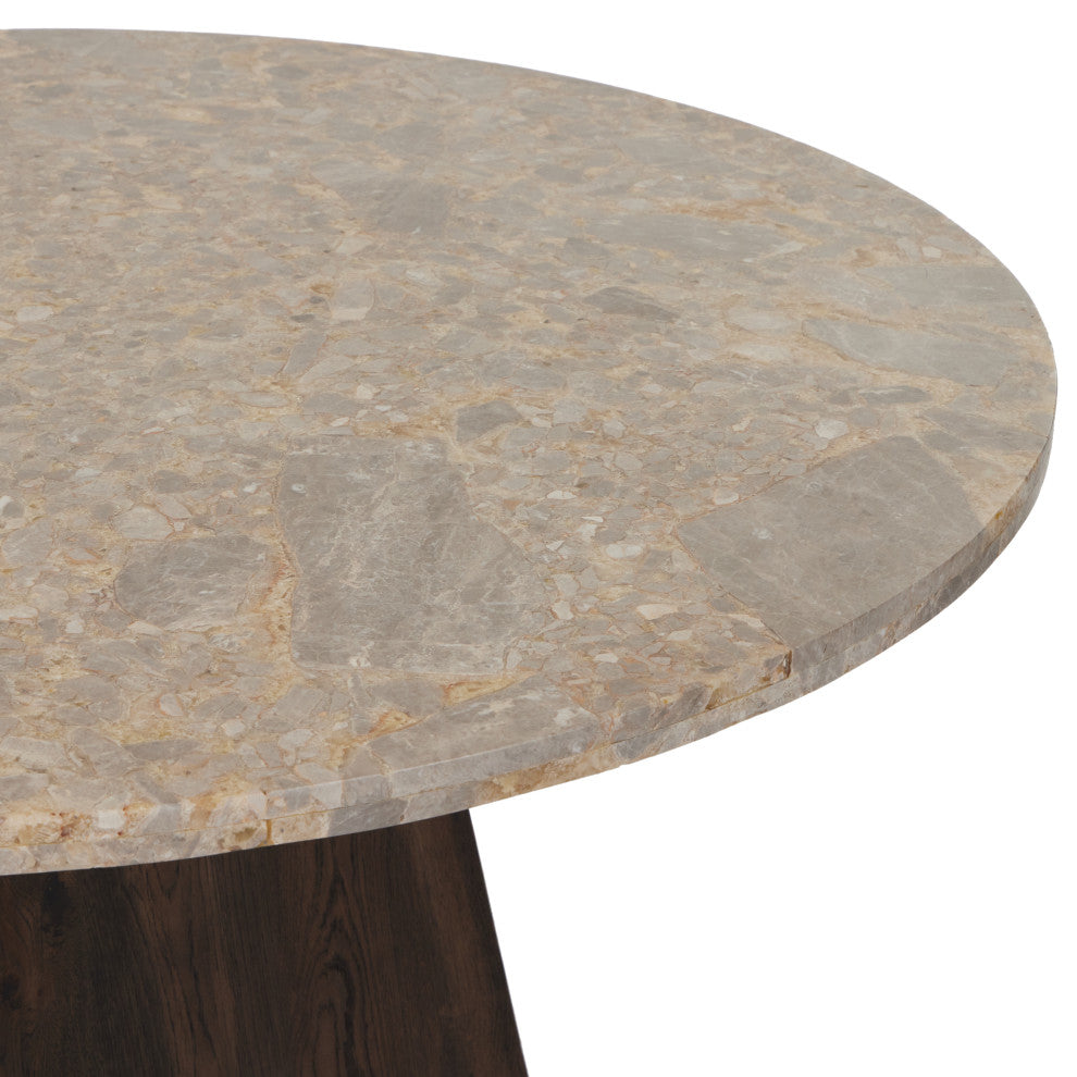 Brisa Round Dining Table 55", Dune Onyx