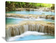 "Blue Erawan Waterfall" Landscape Canvas Photo Print, 20"x12"