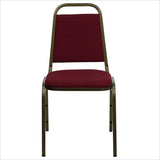 Trapezoidal Back Stacking Banquet Chair in Burgundy Fabric