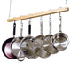 Cooks Standard Ceiling Mount Wooden Pot Rack, Single Bar